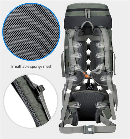 75L Camping & Hiking Backpack – Outdoor Travel Mountaineering Pack with Rain Cover ECOTREK