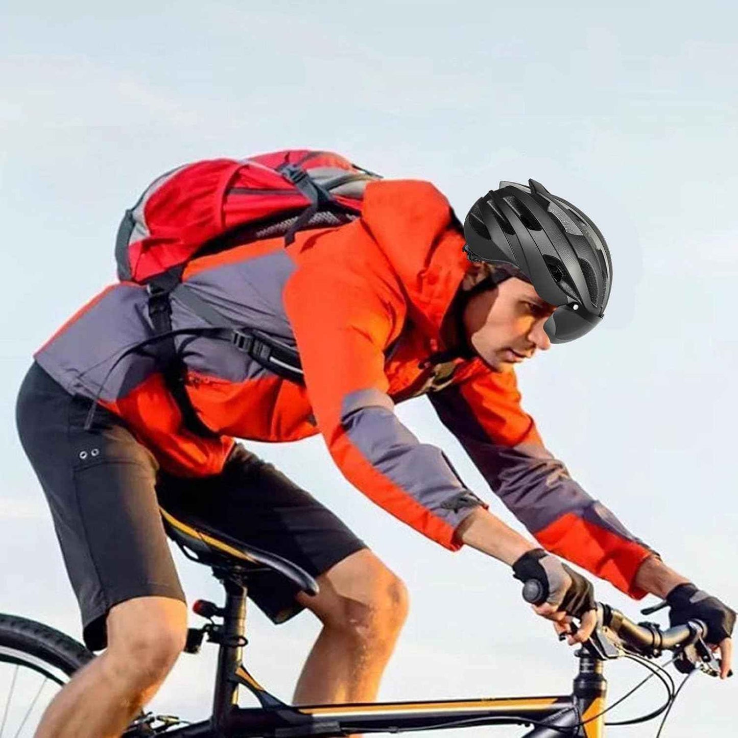 ECOTREK Adult Bicycle Helmet – Adjustable Cycling Helmet with Removable Goggles HT53107