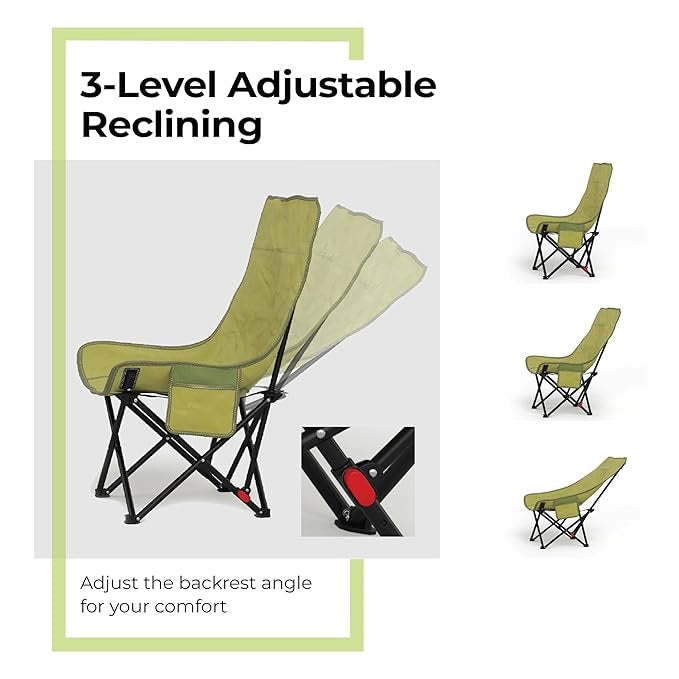 ECOTREK Three-Position Portable Folding Outdoor Chair ECOTREK