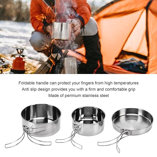 Outdoor Cookware Set - 304 Stainless Steel Camping Utensils Kit ECOTREK