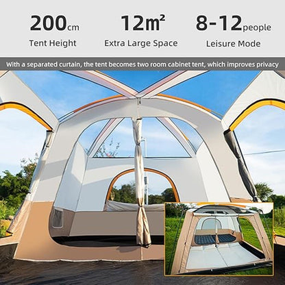Family Tent –Double layers Waterproof-3 Size Two Colours Aavailable ECOTREK