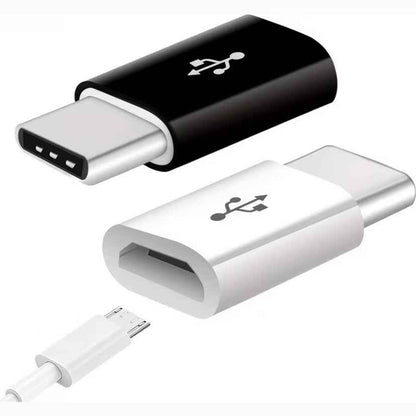 Micro USB to Type C Adapter (White)