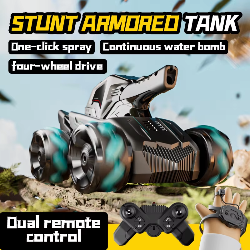 RC Car 4WD 2.4G Wireless Gesture Sensing RC Tank Water Bomb Spray Stunt dealonline.co.nz