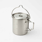 750ml Stainless Steel Camp Cook Pot with Lid & Hanging Hook - Fire & Gas Compatible