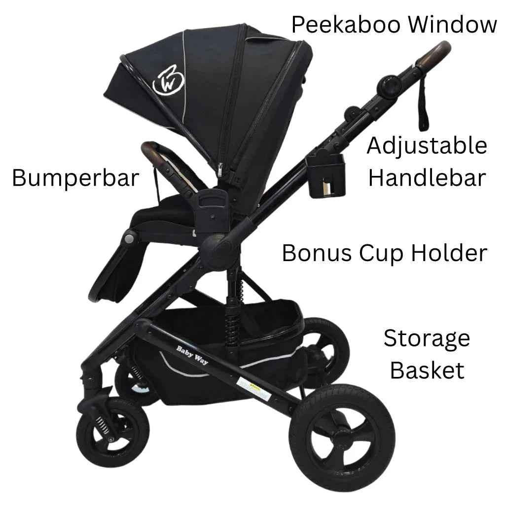 Versa 2in1 Open Bassinet Stroller with Sunshade and Cup Holder