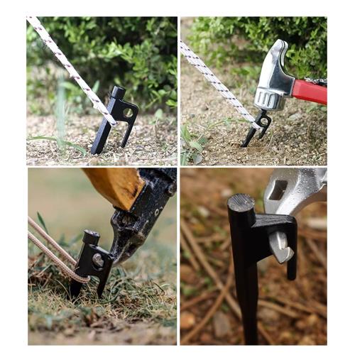 ECOTREK Heavy Duty Tent Pegs – 40cm Steel Camping Stakes for Hard Ground, Beach & Grass JP120512 - ShopHub