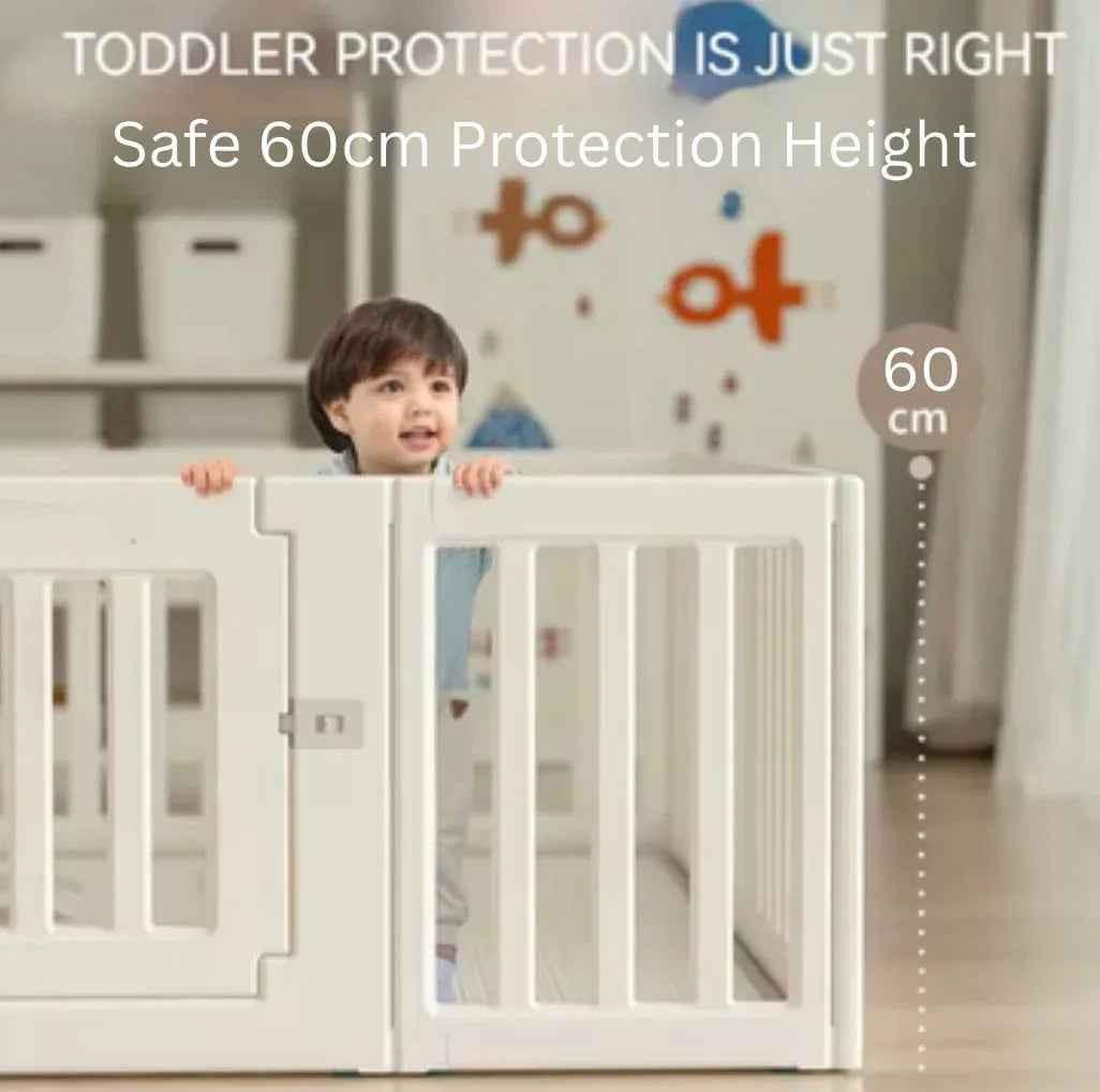 Preorder - 2 in 1 Convertible Baby Playpen 10 pieces & Storage Rack