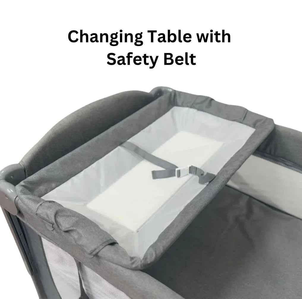 5-in-1 Portable Co-Sleeper Bed with Changing Table and Toy Bar