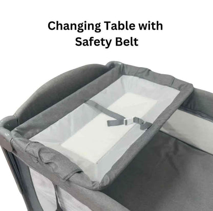 5-in-1 Portable Co-Sleeper Bed with Changing Table and Toy Bar