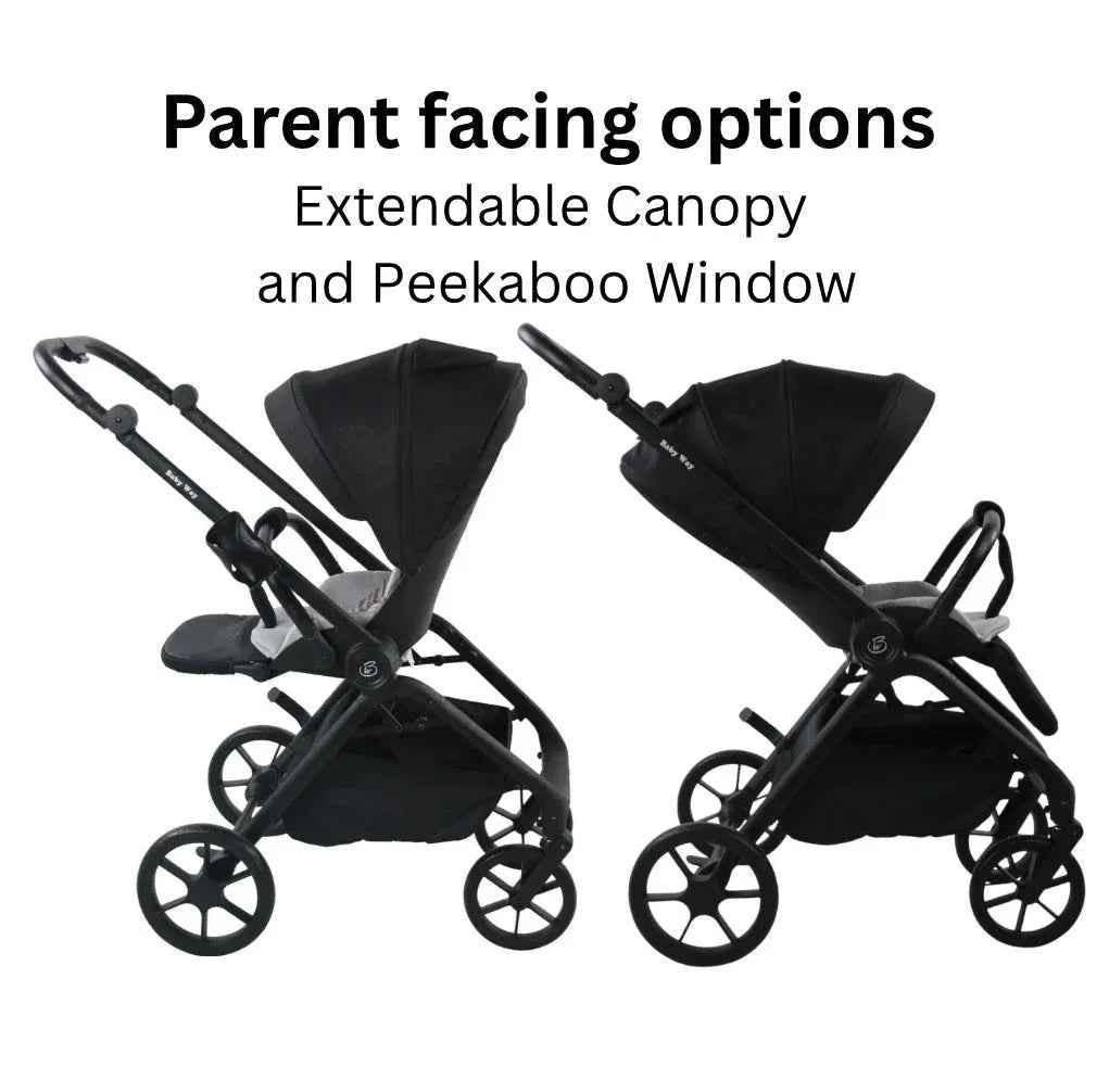 Crown Y Luxury Travel System – Reversible Stroller + Reclining i-Size Capsule Combo