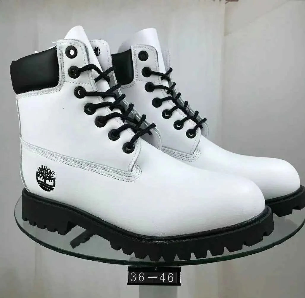 Classic Leather Work Boots - Durable Cowhide Waterproof Boots for Men and Women | Outdoor Hiking