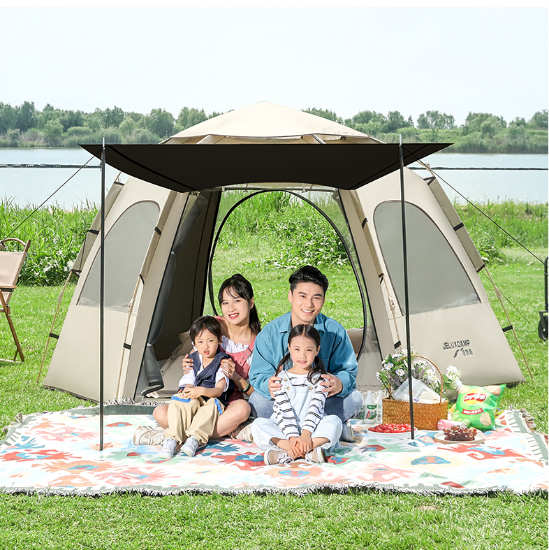Hexagonal Camping Tent - Durable, Quick Setup JLP5467 ECOTREK