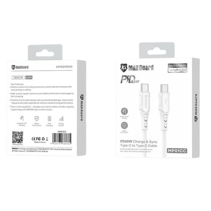 Maxguard 1.2m 65W Type-C to C Cable MP01CC