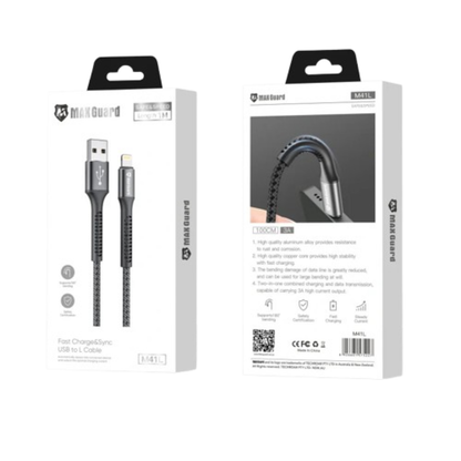 Maxguard 1m USB-A to Lightning cable M41L