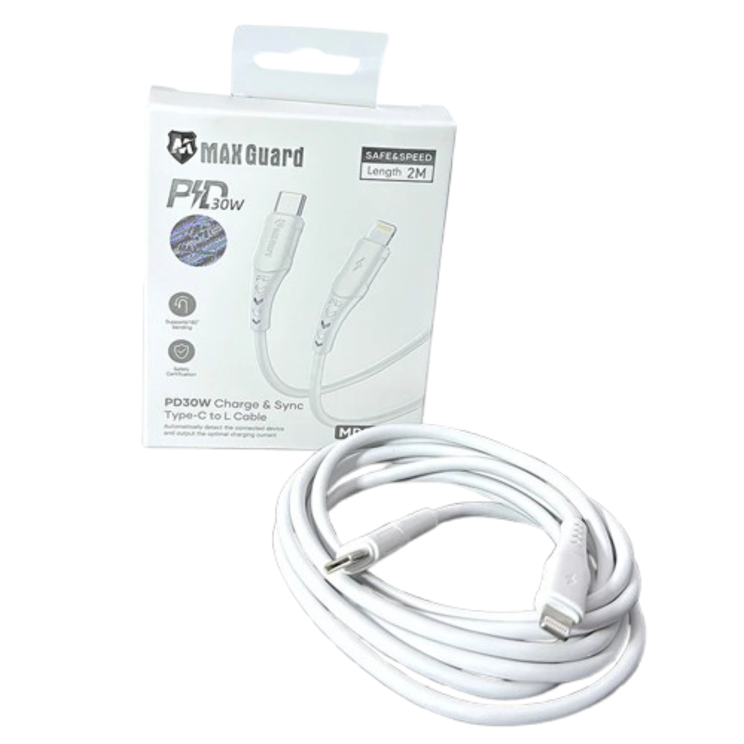 Maxguard 2m 30W Type-C to Lightning Cable MP02CL