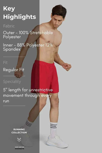 Hyper 5" Running  Shorts Red