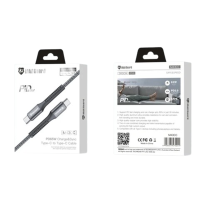 Maxguard 3m 65W Type-C to C cable M43CC