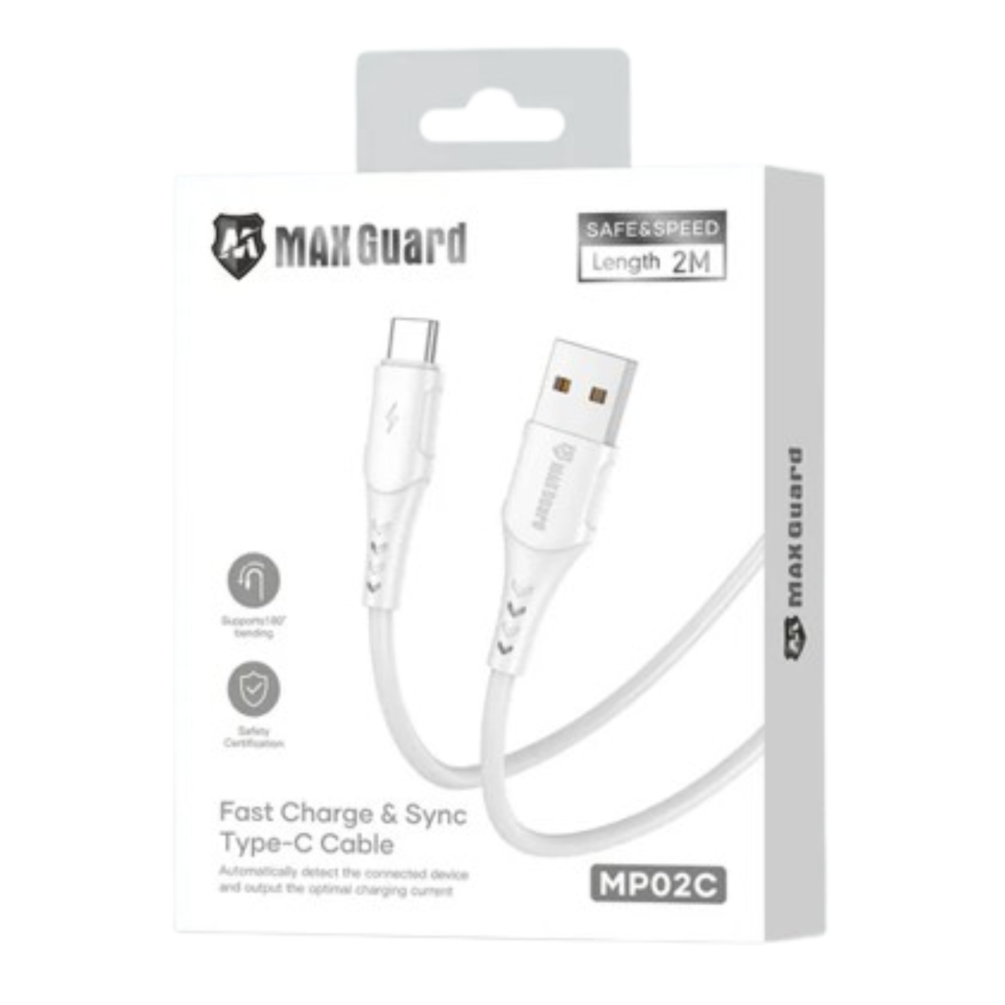 Maxguard 2m USB-A to C Cable MP02C