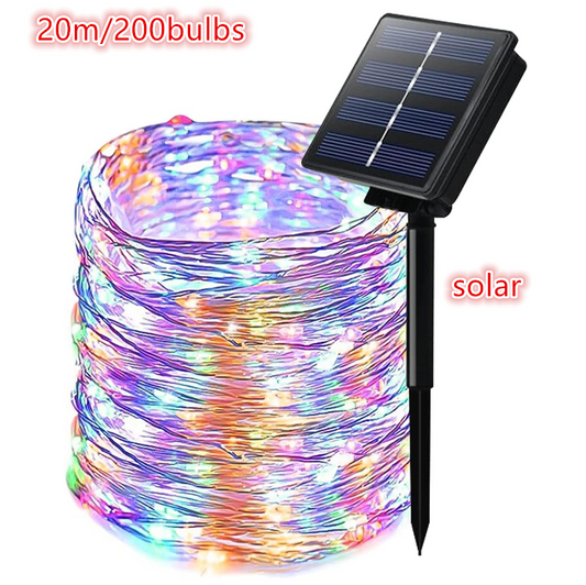 Outdoor Solar String Lights Copper Wire Christmas Wedding Party 20M (200 bulbs) dealonline.co.nz