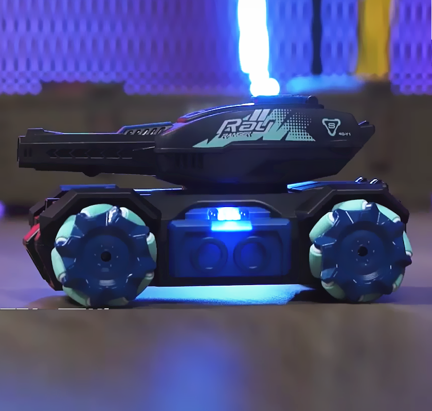RC stunt tank from dealonline.co.nz with gesture sensing, lights, music, water bullet ball, and stunt capabilities.