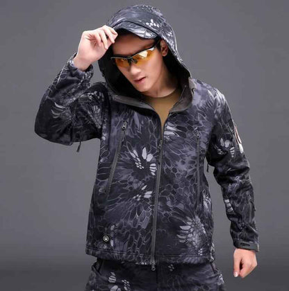 TAD Softshell Outdoor Jacket, Waterproof 3-in-1 Camouflage
