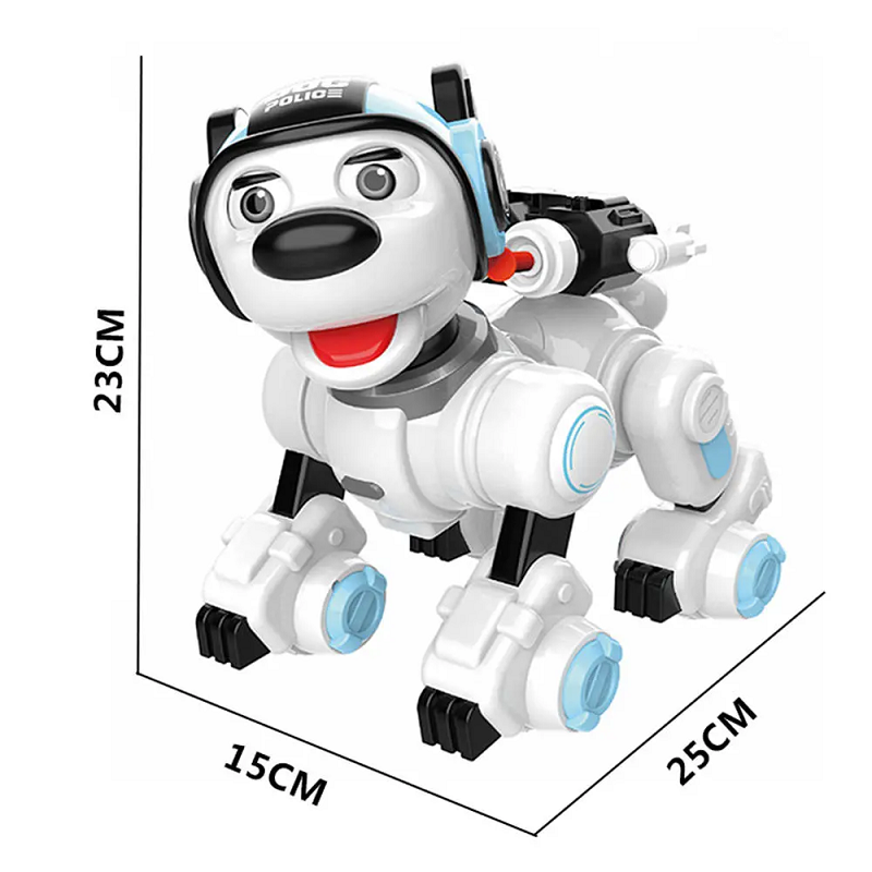 RC Smart Dog Patrol Robot Toy by dealonline.co.nz, featuring dance, singing, and shooting functions for interactive play.