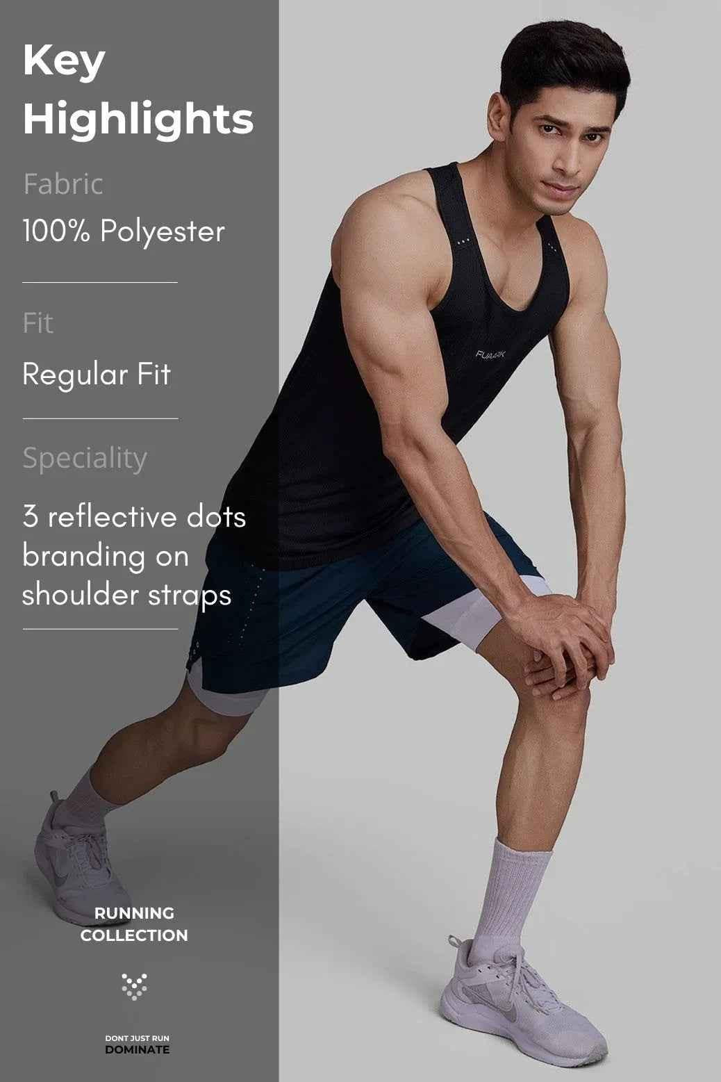 Checks Running Tank Black