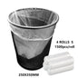 (4 Rolls/1ctn) S(250X350MM) Clear Trash Bag Rubbish, 1500pcs/roll dealonline.co.nz