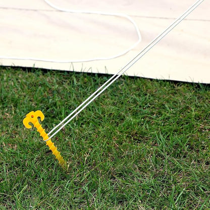 ECOTREK Screw Tent Pegs – 20cm Plastic Spiral Ground Stakes for Camping, Tarp & Outdoor Shelters JP52013 - ShopHub