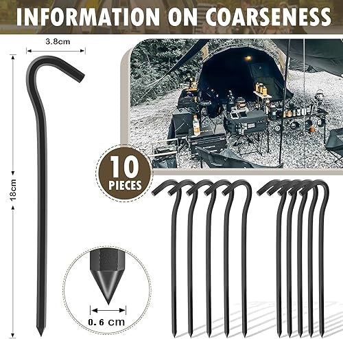 Camping Pegs – 10pcs Aluminium Alloy Tent Stakes ECOTREK