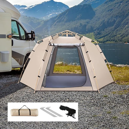 Hexagonal Camping Tent – 2–3 Person, Quick Setup ECOTREK