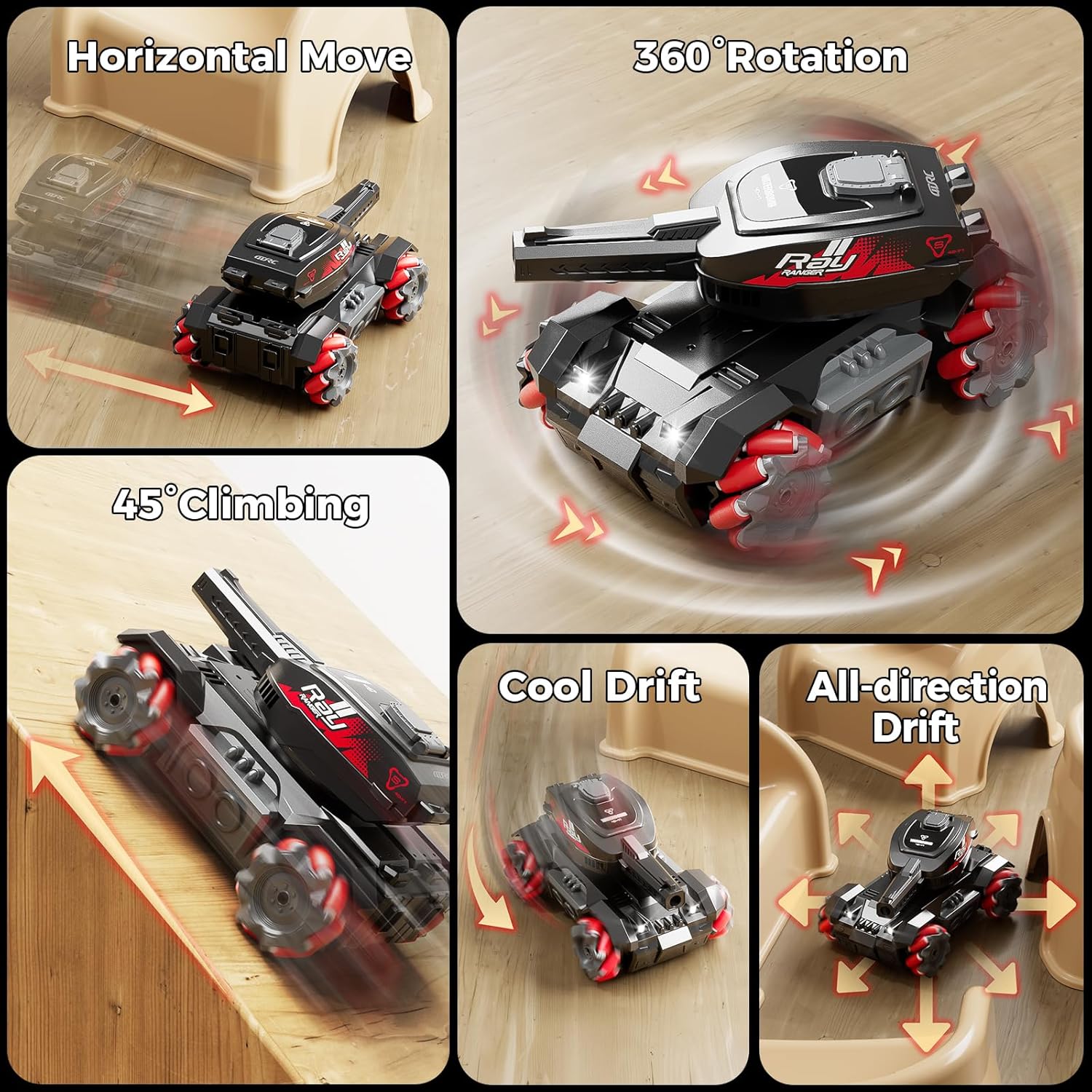 RC Tank Shoots Gesture Sensing Rc Stunt Car Light &amp; Music Water Bullet Ball dealonline.co.nz
