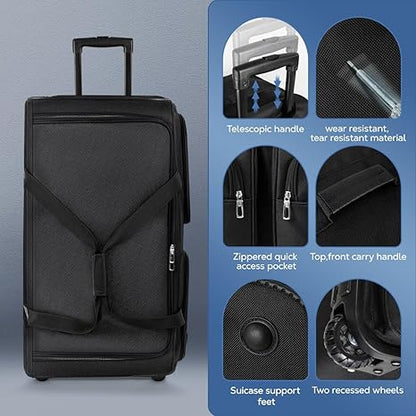 Rolling Duffle Bag with Wheels and Handle | Expandable Waterproof Trolley Travel Bag CP1228