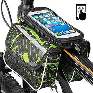 ECOTREK Waterproof Bicycle Frame Bag – Bike Phone Holder with Touchscreen JS71801
