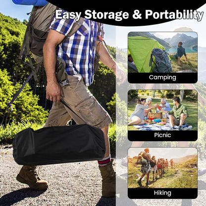 120 cm Portable Folding Camping Table – Roll-Up Outdoor Cooking & Picnic Table ECOTREK