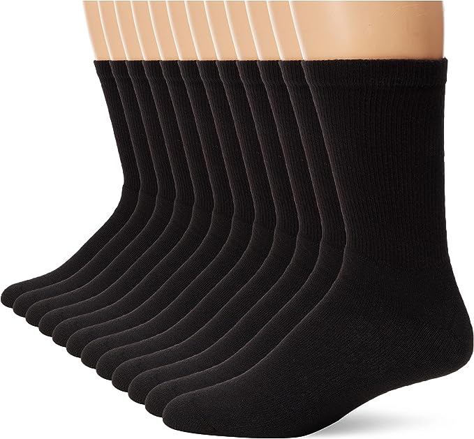 Black Socks Business Socks Crew Socks Dress Socks (12 Pairs) Men's - SIZE7-10 dealonline.co.nz