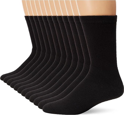 Black Socks Business Socks Crew Socks Dress Socks (12 Pairs) Men's - SIZE7-10 dealonline.co.nz