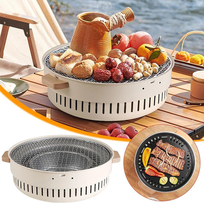 Charcoal Barbecue Gril Portable Charcoal BBQ Grill Stove Home Party Outdoor dealonline.co.nz