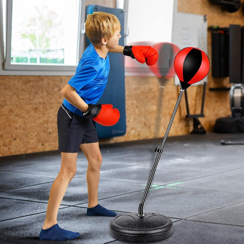 Punch Speed Ball Gloves Set Free Standing Punching Boxing Bag Home GYM Training dealonline.co.nz