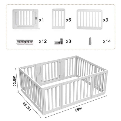 Preorder - 2 in 1 Convertible Baby Playpen 10 pieces & Storage Rack