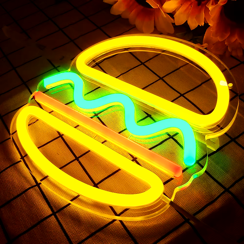 Neon Sign LED Tube Handmade Visual Bar Pub Club Wall Decor Ligh Burger dealonline.co.nz