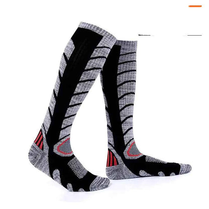 Thick Terry Hiking Socks for Men and Women - Cotton High Tube Cushioned Trail Socks