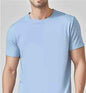Solid Casual Short-Sleeve Crewneck T-Shirt
