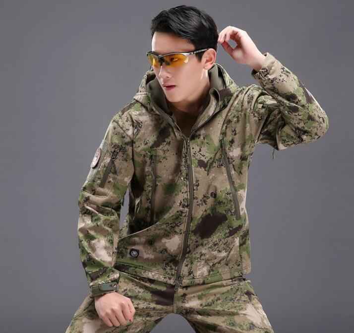 TAD Softshell Outdoor Jacket, Waterproof 3-in-1 Camouflage