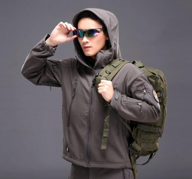 Men's Tactical Softshell Jacket — Waterproof Windproof Fleece Lined | Outdoor & Hiking - ShopHub
