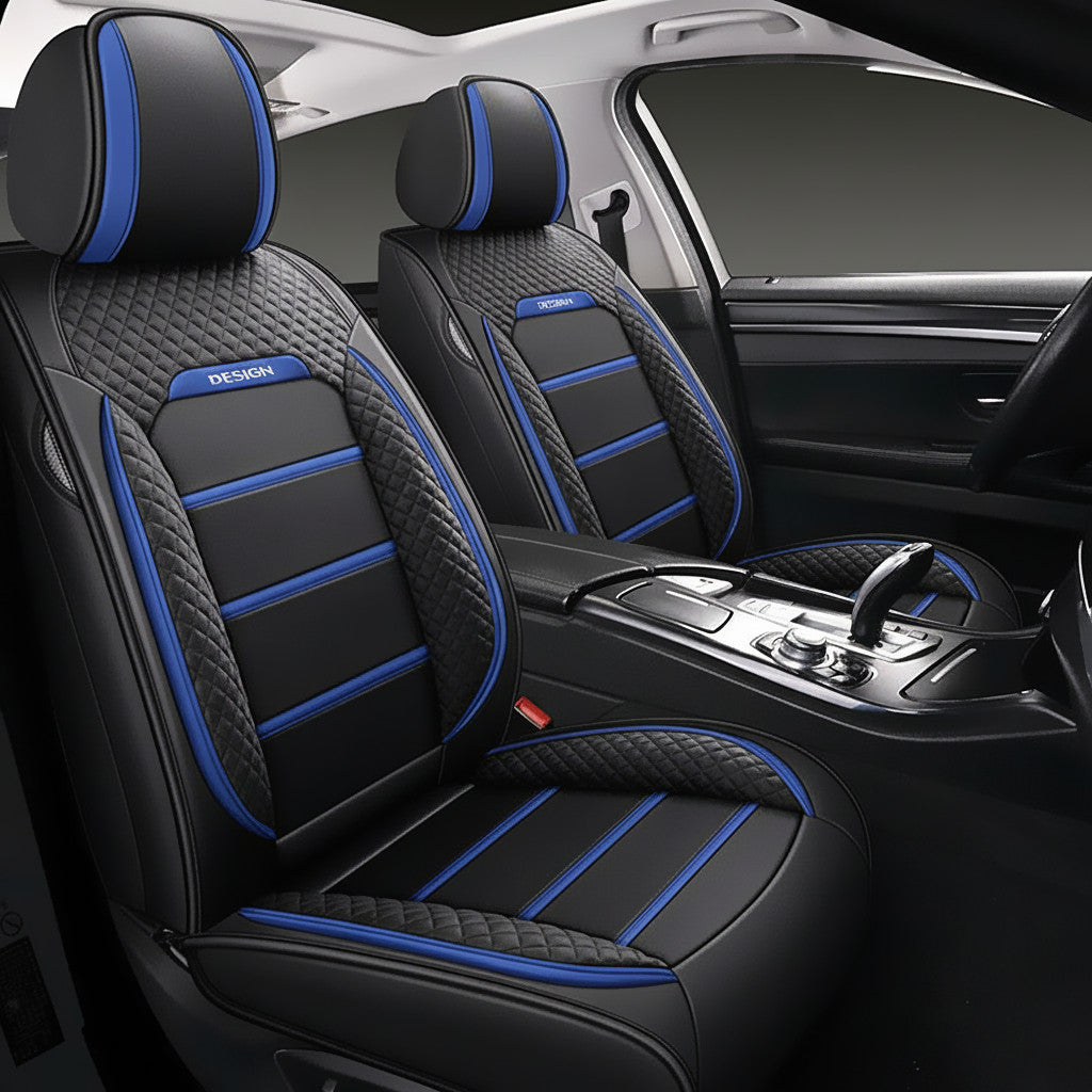 5 Seater Car Seat Cover Faux Leather Cushion Full Set Front Rear Premium Quality dealonline.co.nz