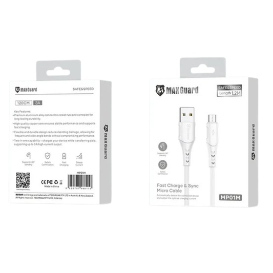 Maxguard 1.2m USB-A to Micro Cable MP01M