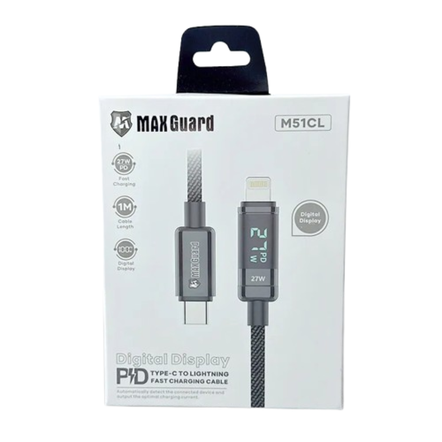 Maxguard 1m 27W Type-C to Lightning Cable M51CL