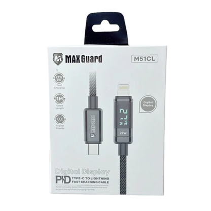 Maxguard 1m 27W Type-C to Lightning Cable M51CL