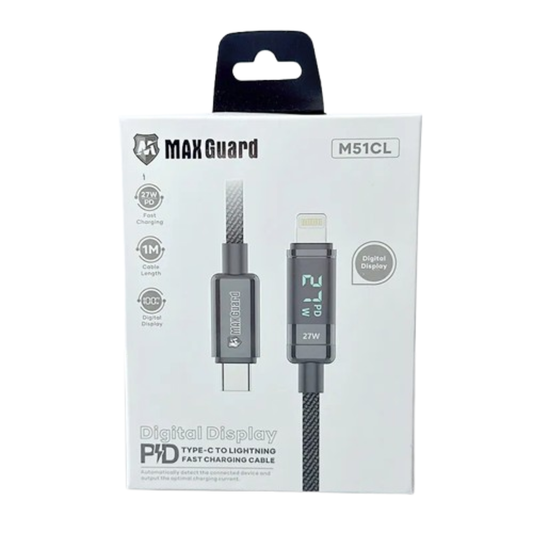 Maxguard 1m 27W Type-C to Lightning Cable M51CL
